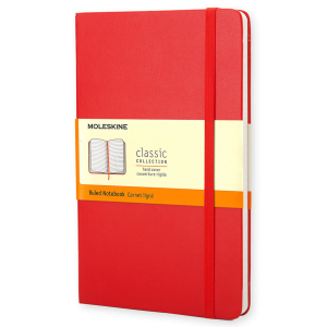 Moleskine Classic Notebook. Pocket. Ruled. Red. Hard Cover (3.5 x 5.5)