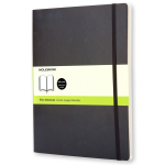 Moleskine Classic Notebook. Extra Large. Plain. Black. Soft Cover (7.5 x 10)