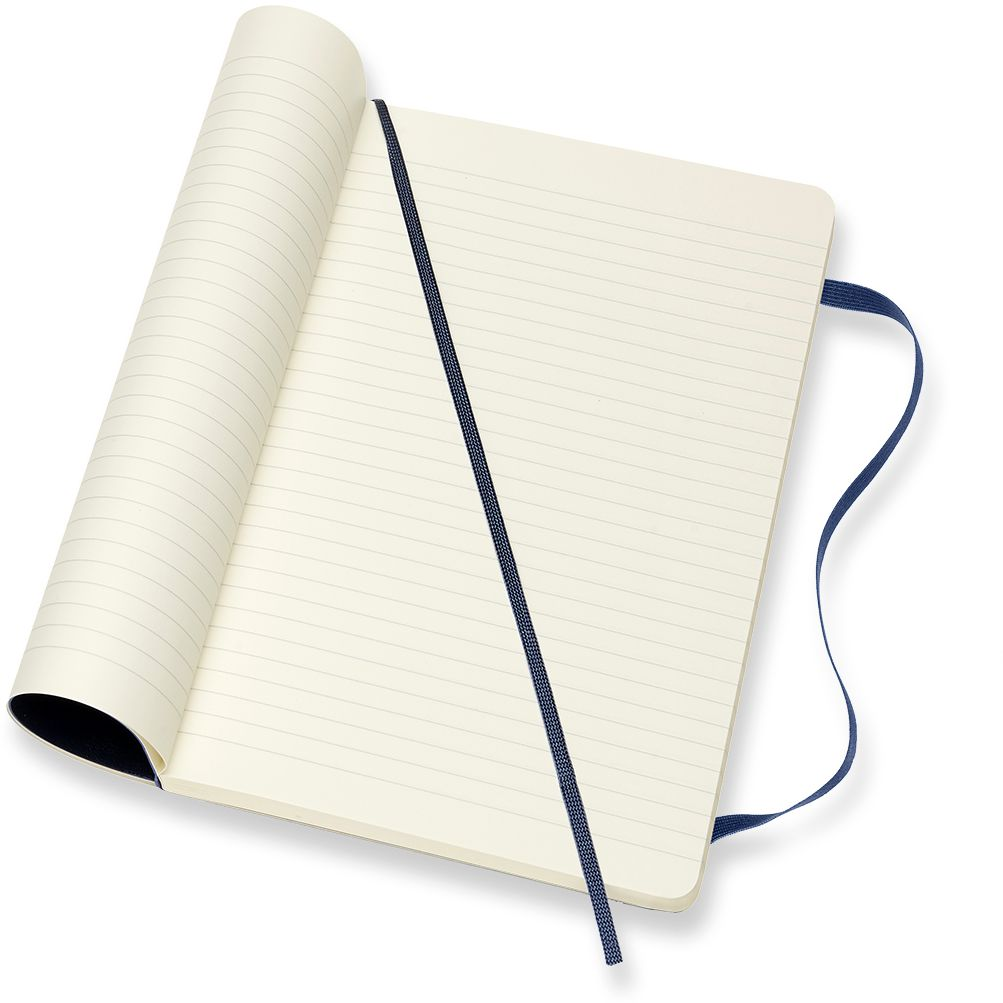 Moleskine Classic Notebook. Large. Ruled. Sapphire Blue. Soft Cover (5 x 8.25) - Image 3