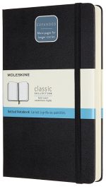 Moleskine Notebook. Expanded Large. Dotted. Black Hard Cover (5 x 8.25)