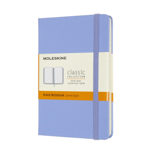 Moleskine Classic Notebook. Pocket. Ruled. Hydrangea Blue. Hard Cover (3.5 X 5.5)