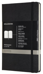 Moleskine Professional Notebook. Large. Black. Hard Cover (5 x 8.25)