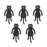 Black Cat Clip Family. Set of 5