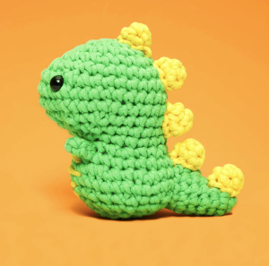 Fred the Dinosaur. The Woobles Beginner Crochet Kit