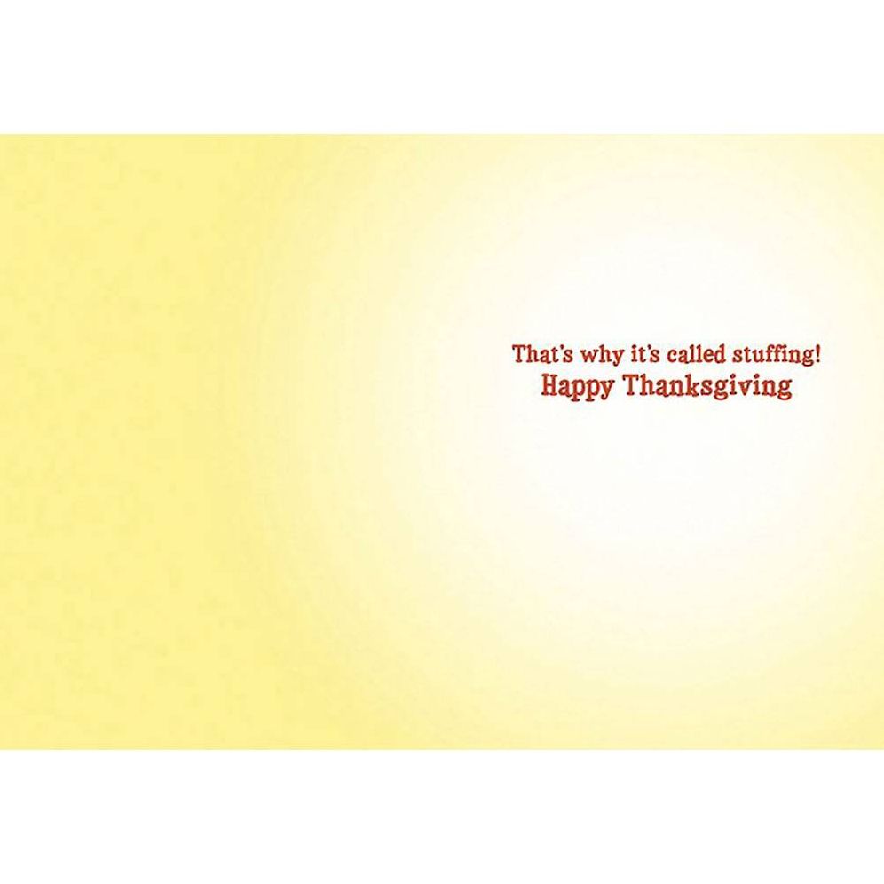 Fat Cat Asleep At Table Thanksgiving Card - Image 3