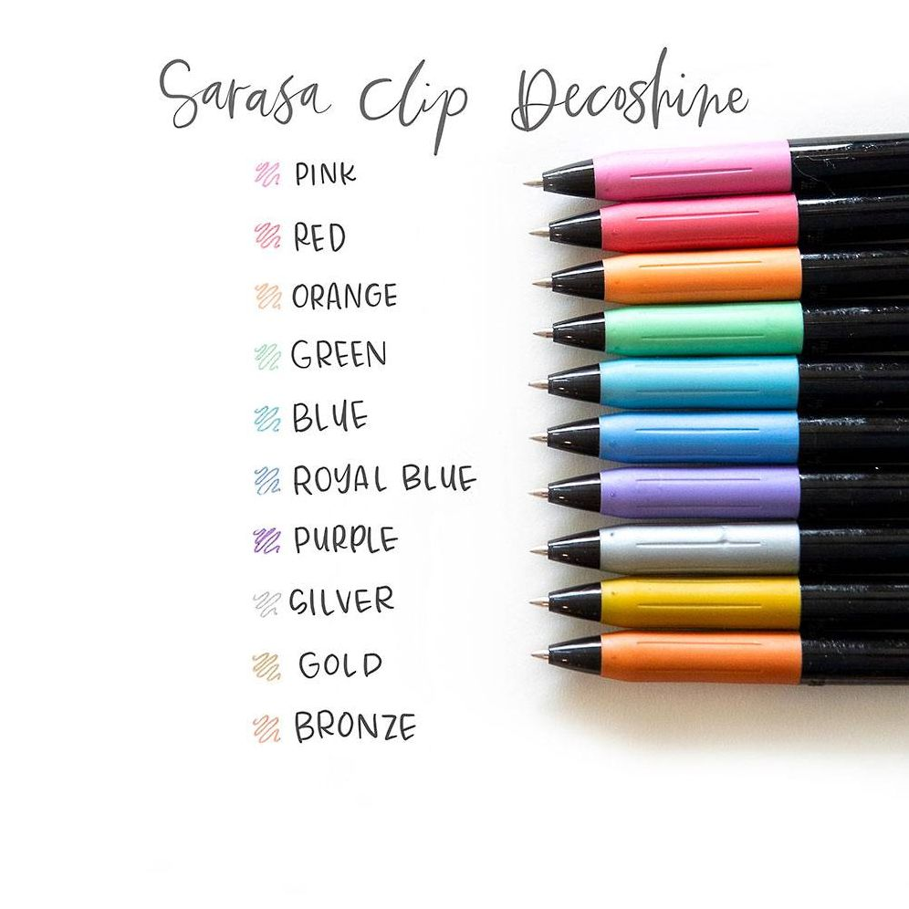 Sarasa Clip Decoshine Metallic Gel Ink Retractable Pens - Image 13
