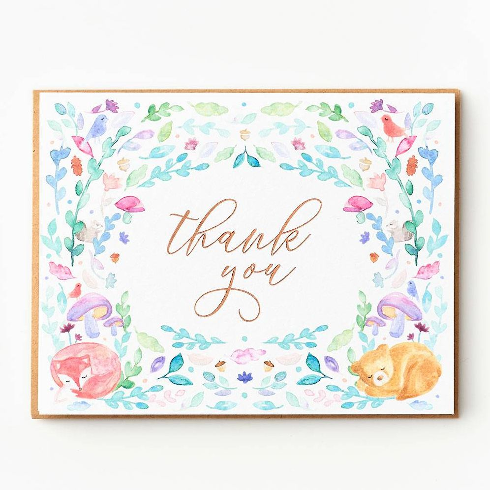 Pastel Woodland Thank You Card Set - Image 2