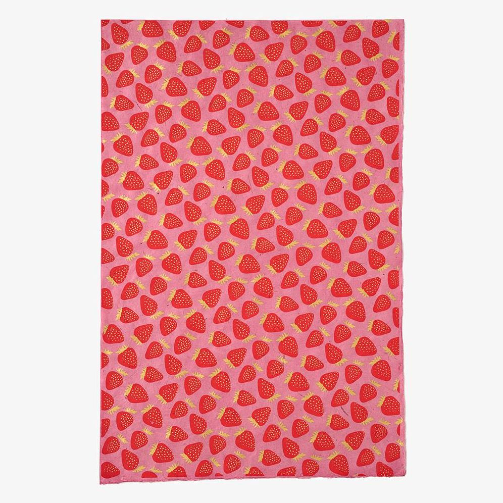 Strawberries Handmade Paper - Image 2