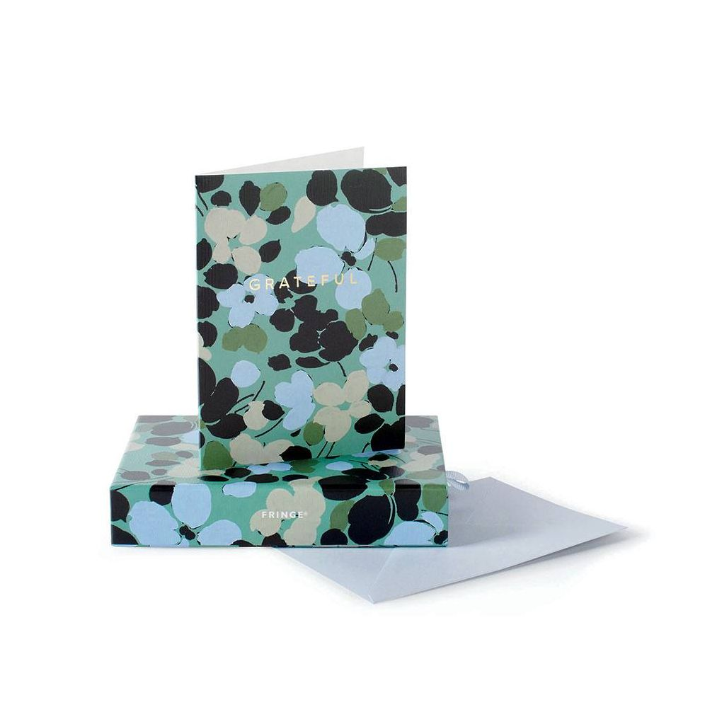 Green Floral Thank You Card Set - Image 2