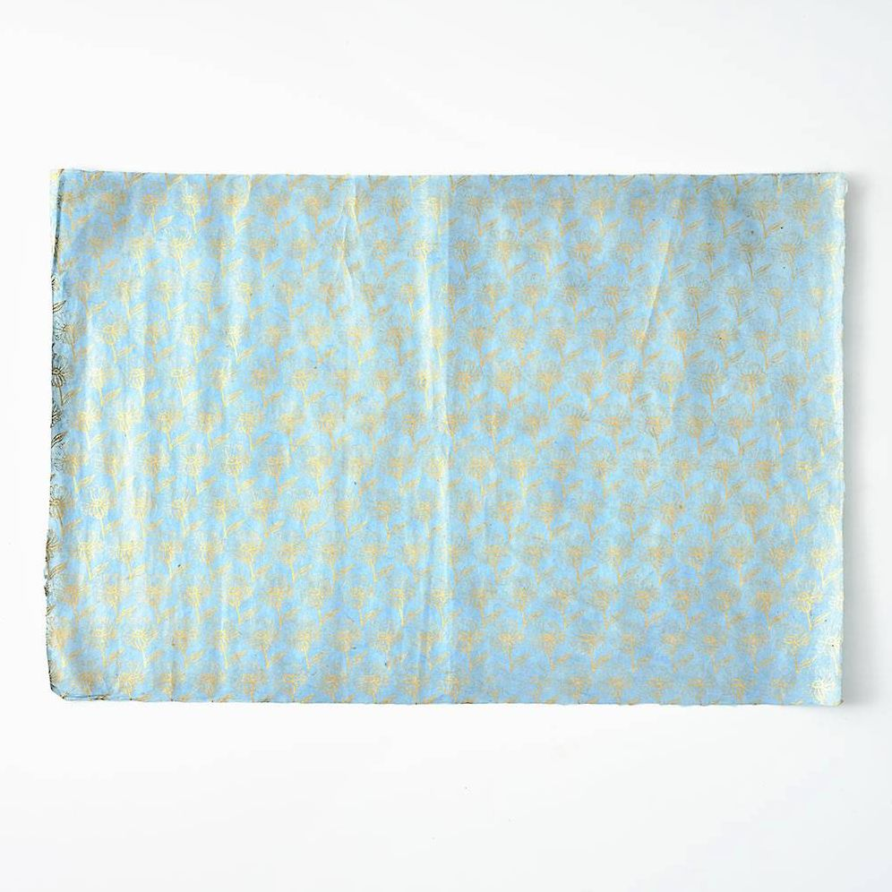 Marguerite Daisies on Light Blue Handmade Paper - Image 2