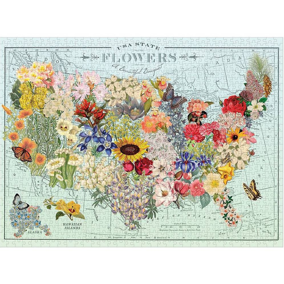 Wendy Gold USA State Flowers 1000 Piece Puzzle - Image 3