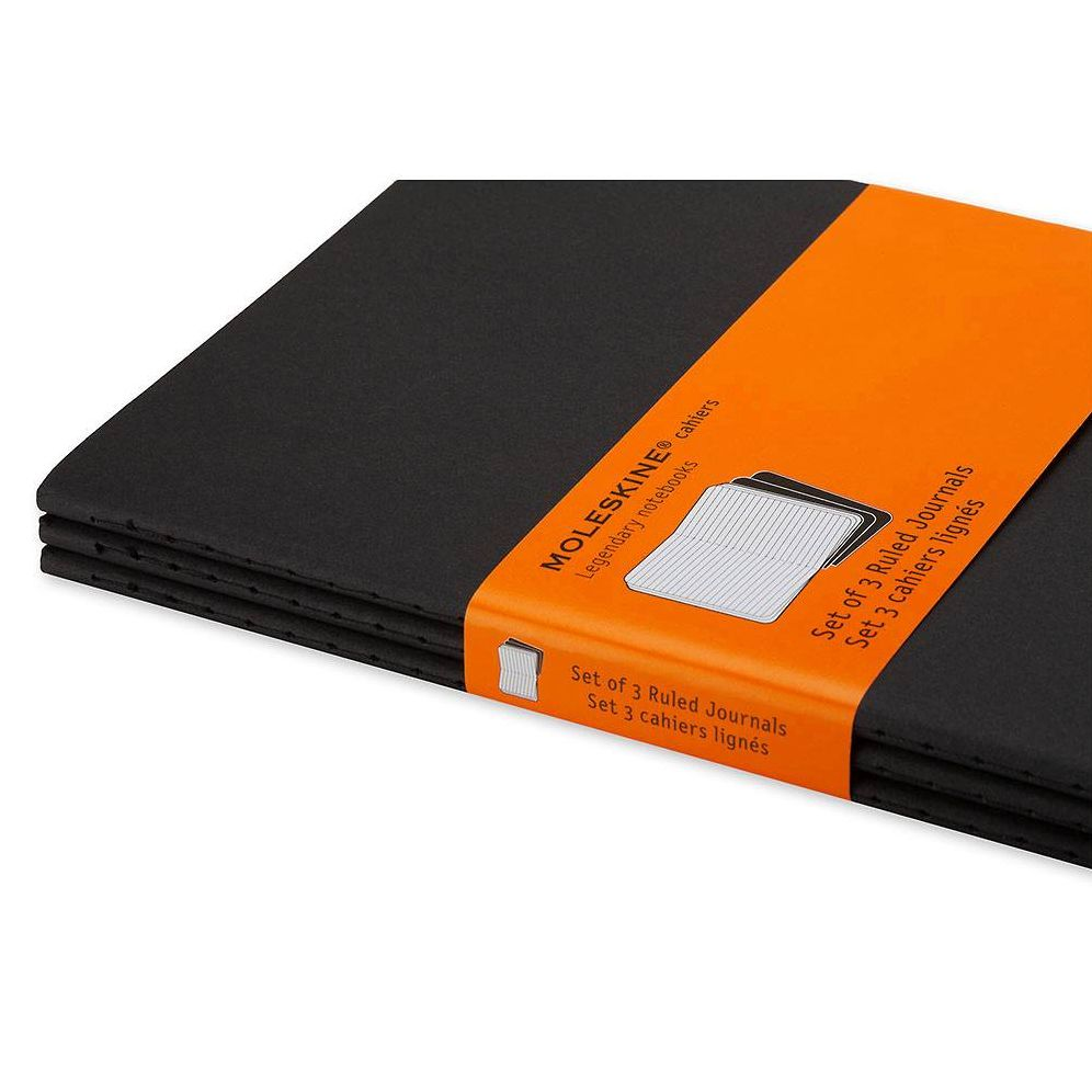 Moleskine Cahier Journal (Set of 3). Pocket. Ruled. Black. Soft Cover (3.5 x 5.5): Set of 3 Ruled Journals - Image 2