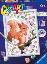 CreArt Paint by Number - Spring Squirrel w/Glitter