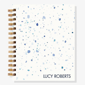 12-Month Watercolor Terrazzo Custom Planner