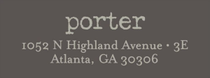 Stamped Type Return Address Label - Porter