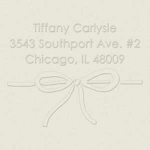 Tied with a Bow Custom Embosser Plate