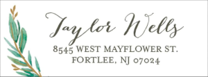 Olive Branch Return Address Label