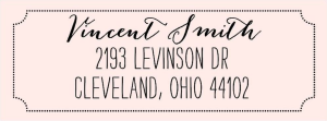 Blush Calligraphy Return Address Label