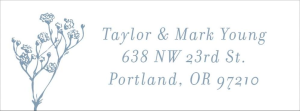Baby's Breath Return Address Label