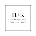 Initials Address Custom Stamp