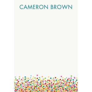 Colorful Confetti Personalized Notepads