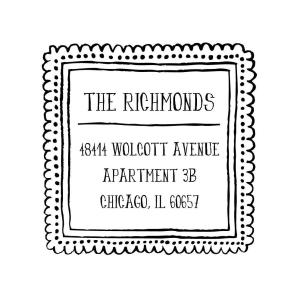 Chalk Frame Custom Stamp