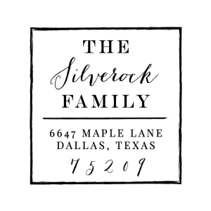 Hand Drawn Border Custom Stamp