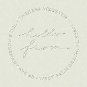 Signature Hello From Custom Embosser Plate