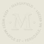 Single Initial Monogram Custom Embosser Plate