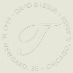 Circle Script Initial Custom Embosser Plate