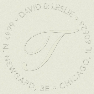 Circle Script Initial Custom Embosser Plate