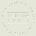 Framed Ampersand Custom Embosser Plate