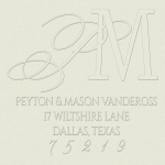 Serif Script Pair Custom Embosser Plate