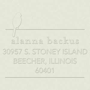 Bird on a Wire Custom Embosser Plate