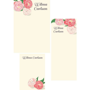 Peonies Mixed Personalized Notepads
