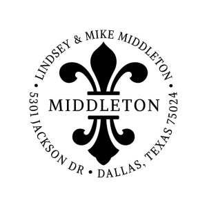 Fleur De Lis Custom Stamp