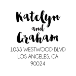 Brush Script Couple Custom Stamp