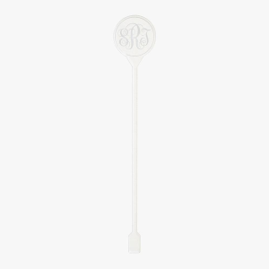 Clear Engraved Monogram Stirrers