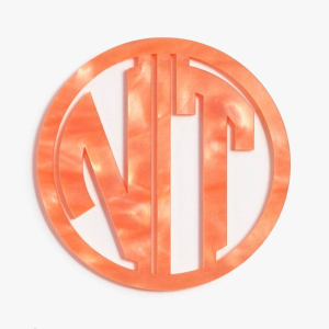 Pearl Coral Laser Cut Monogram Coasters