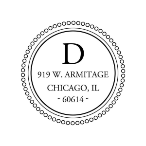 Pearl Border Custom Stamp