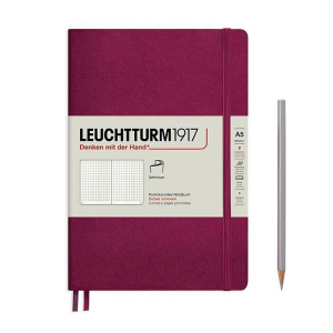 Leuchtturm Port Red Dotted Page Softcover Medium Notebook