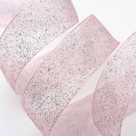 Brilliante Pink Glitter Ribbon 1 10 YD