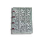 Coptic Bound Embossed Sage Suede Journal