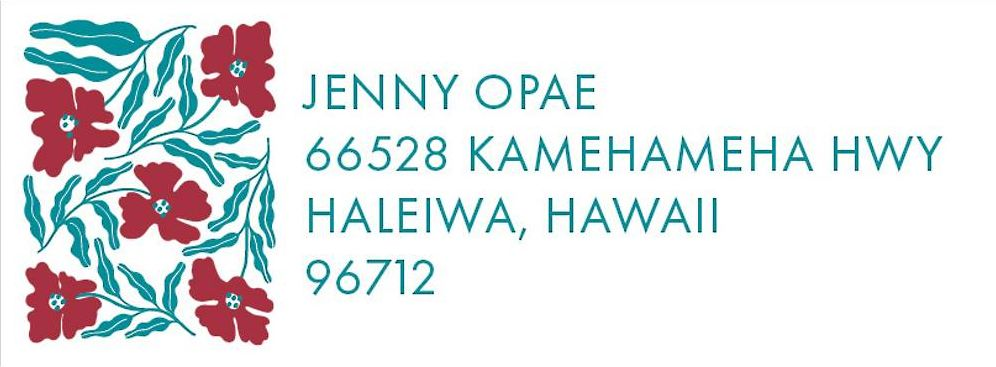 Wiggly Florals Return Address Label