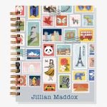 12-Month World Stamps Custom Planner
