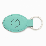 Split Monogram Teal Key Fob