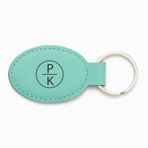 Split Monogram Teal Key Fob