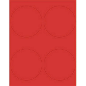 Red 4 Inch Round Printable Labels