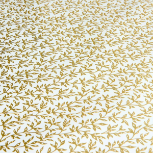 Gold Vines on Cream Stone Wrapping Paper