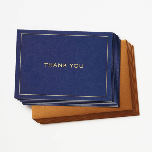 Navy Line Thank You Stationery Set